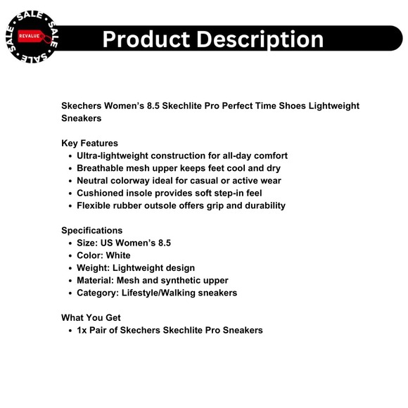 Skechers Women's 8.5 Skechlite Pro Perfect Time‎ Shoes Lightweight Sneakers - Picture 2 of 7
